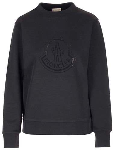 Logo Sweatshirt With Crystals - Moncler - Modalova