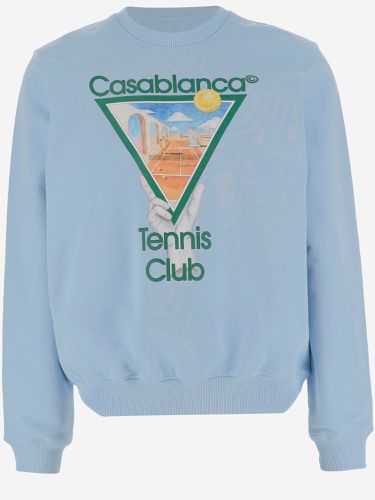 Stretch Cotton Sweatshirt With Print - Casablanca - Modalova