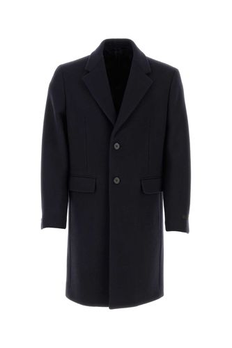 Prada Navy Blue Wool Blend Coat - Prada - Modalova