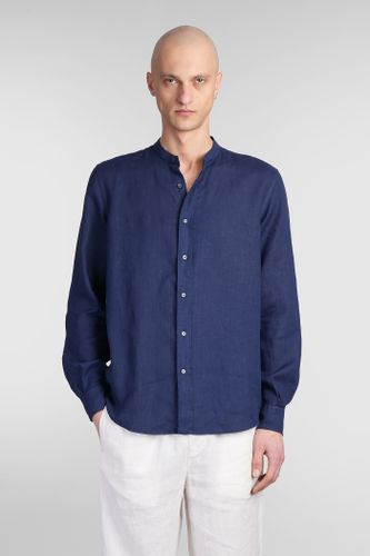 Aspesi Bruce Shirt In Blue Linen - Aspesi - Modalova