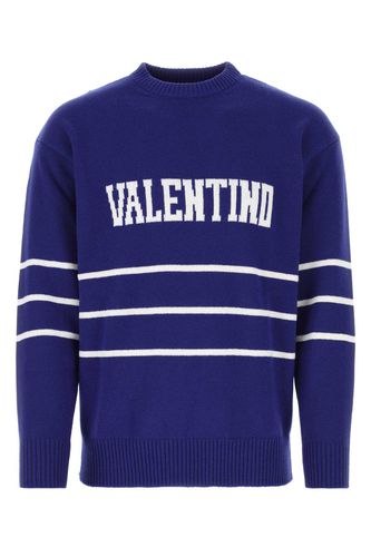 Blue Wool Sweater - Valentino Garavani - Modalova