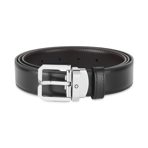 Cinturón Reversible de Piel de 30 mm con Hebilla Rectangular - | - Piel - MB132873 - Cinturones - MONTBLANC - Modalova