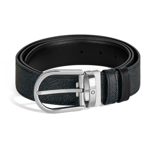 Cinturón Reversible de Piel Sartorial de 35 mm con Hebilla Horseshoe - MB198572 - Cinturones - MONTBLANC - Modalova