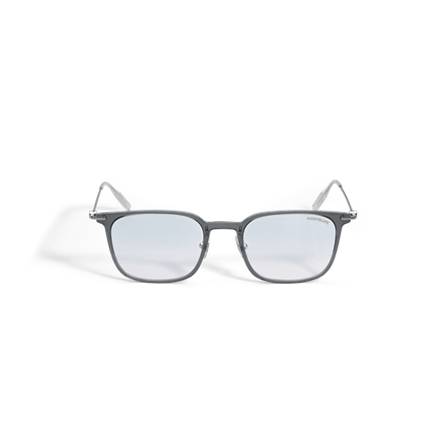 Gafas de Sol Cuadradas con Montura Gris Inyectada - MB136923 - Gafas De Sol - MONTBLANC - Modalova