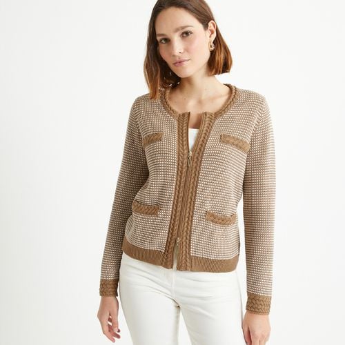 Cardigan scollo rotondo in maglia grossa - ANNE WEYBURN - Modalova