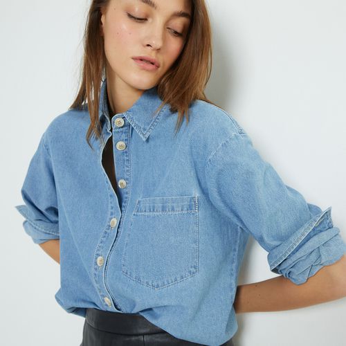 Camicia In Denim, Maniche Lunghe Donna Taglie 44 (FR) - 48 (IT) - la redoute collections - Modalova