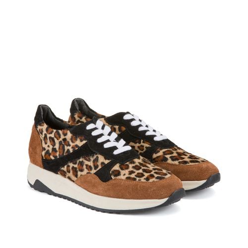 Sneakers In Pelle Stampa Leopardata Donna Taglie 37 - la redoute collections - Modalova