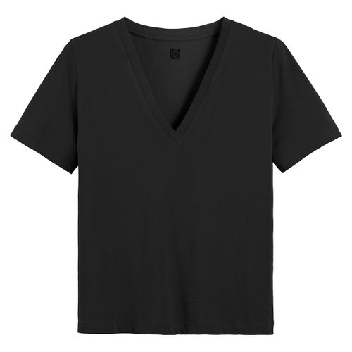 T-shirt Loose Scollo A V, Maniche Corte Donna Taglie XS - la redoute collections - Modalova