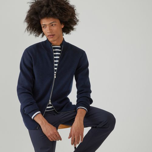 Cardigan Con Zip In Lana Merino, Signature, Sebastien Uomo Taglie M - la redoute collections - Modalova