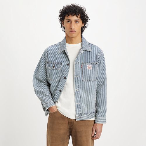 Giacca Rigata In Denim Trucker Uomo Taglie L - levi's - Modalova