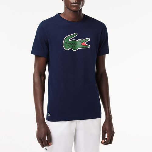 T-shirt Girocollo In Jersey Con Logo Uomo Taglie M - lacoste - Modalova