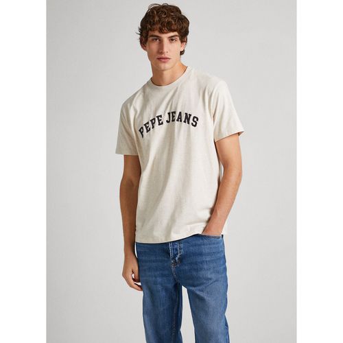 T-shirt maniche corte con logo floccato - PEPE JEANS - Modalova