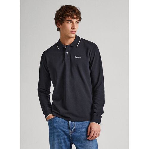 Polo Maniche Lunghe Collo A Contrasto Uomo Taglie L - pepe jeans - Modalova