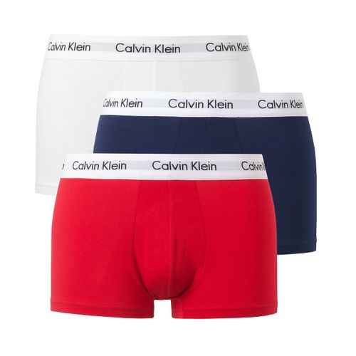 Confezione Da 3 Boxer Misto Cotone Stretch A Vita Bassa Uomo Taglie L - calvin klein underwear - Modalova