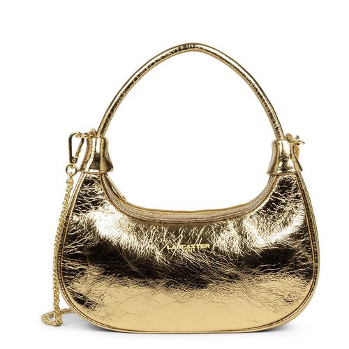 Borsa Hobo In Pelle Metallizzata Mini Aura - lancaster - Modalova