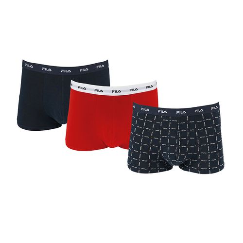 Confezione Da 3 Boxer 2 Tinta Unita + 1 Fantasia Uomo Taglie S - fila - Modalova