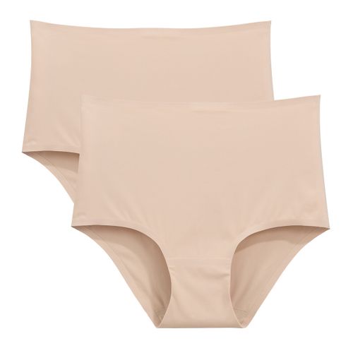 Confezione da 2 culotte vita alta in microfibra invisibili - LA REDOUTE COLLECTIONS - Modalova