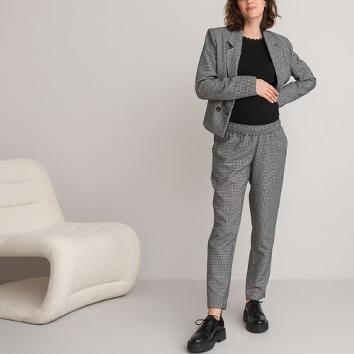 Pantaloni premaman a sigaretta con motivo pied de poule - LA REDOUTE COLLECTIONS - Modalova