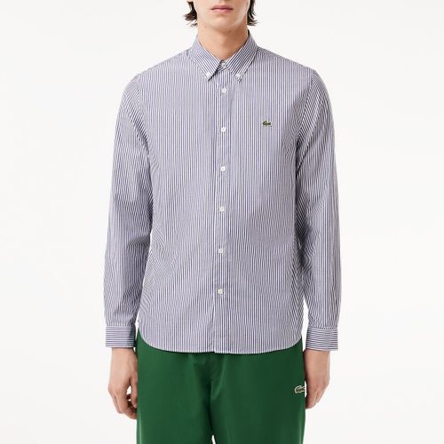 Camicia a righe a maniche lunghe - LACOSTE - Modalova