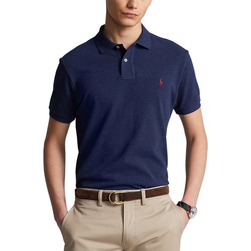 Polo Dritta In Cotone Pony Player Ricamata Uomo Taglie S - polo ralph lauren - Modalova