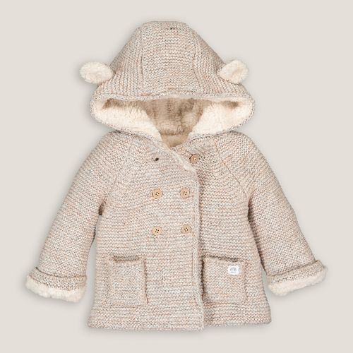 Calda felpa con cappuccio in maglia e tessuto sherpa - LA REDOUTE COLLECTIONS - Modalova