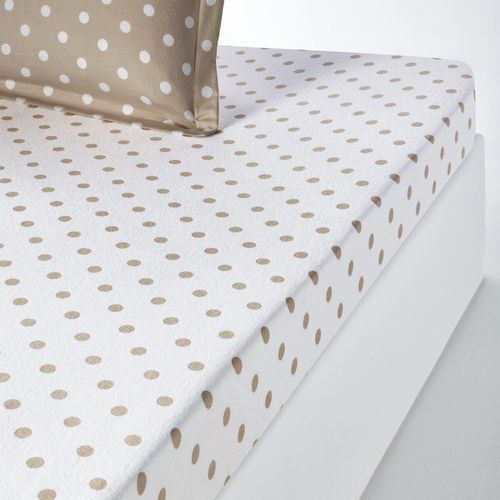 Lenzuolo Con Angoli Flanella Stampa A Pois, Clarisse Taglie 140 x 190 cm - la redoute interieurs - Modalova