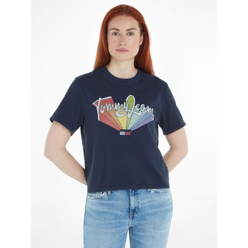 T-shirt girocollo maniche corte fantasia davanti - TOMMY JEANS - Modalova