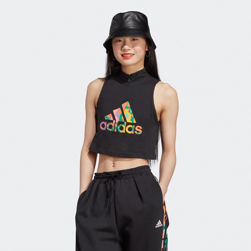 Canotta con collo alto e logo multicolore - ADIDAS SPORTSWEAR - Modalova