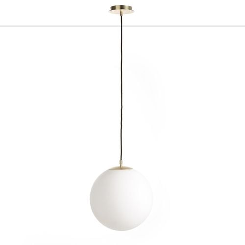 Lampadario Ottone E Vetro Opalino Ø30 Cm, Moricio - la redoute interieurs - Modalova