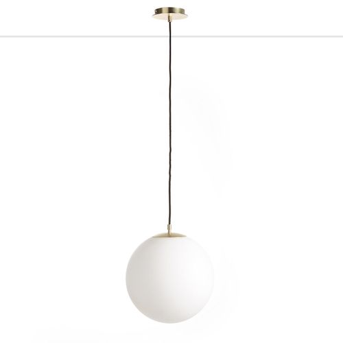 Lampadario ottone e vetro opalino Ø30 cm, Moricio - LA REDOUTE INTERIEURS - Modalova