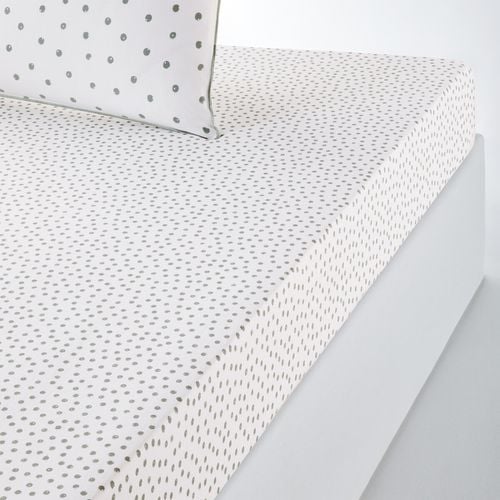 Lenzuolo Con Angoli Cotone Lavato Balza 25 Cm, Lison Taglie 160 x 200 cm - la redoute interieurs - Modalova