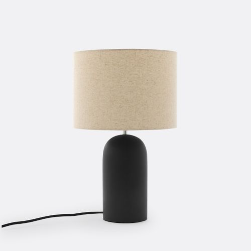 Lampada da tavolo in cemento e lino, Emna - LA REDOUTE INTERIEURS - Modalova