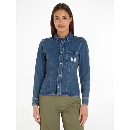 Camicia In Denim Con Bottoni A Pressione Donna Taglie XS - calvin klein jeans - Modalova