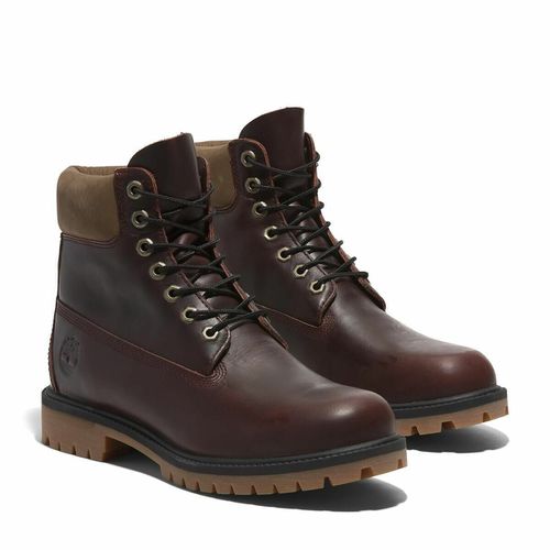 Stivali Pelle Con Lacci Heritage 6 Inch Uomo Taglie 40 - timberland - Modalova