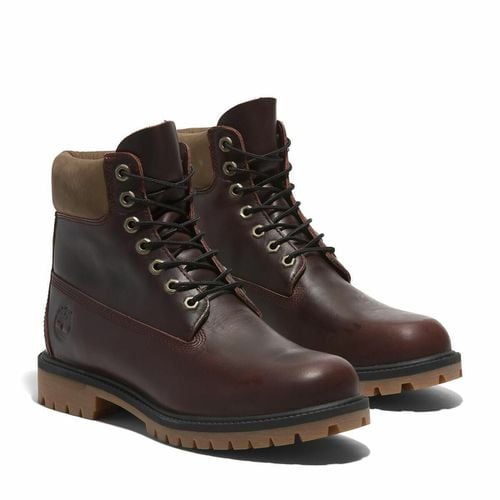 Stivali Pelle Con Lacci Heritage 6 Inch Uomo Taglie 44 - timberland - Modalova