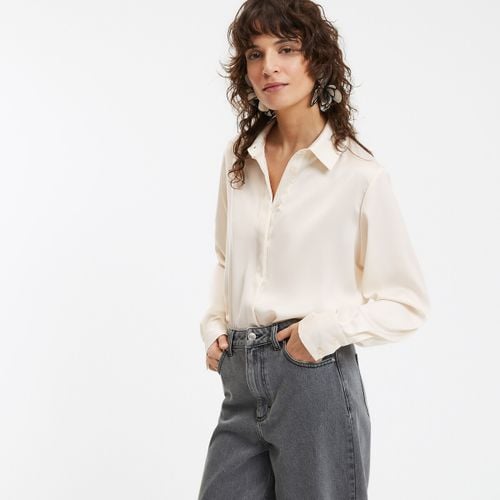 Camicia In Raso Fluido, Maniche Lunghe Donna Taglie XS - la redoute collections - Modalova