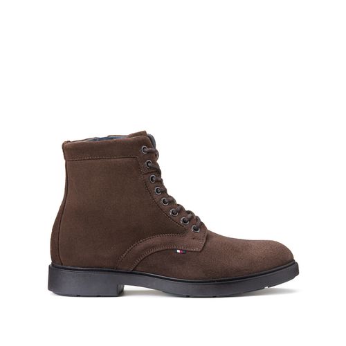 Boots In Pelle Scamosciata Con Lacci Elevated Uomo Taglie 40 - tommy hilfiger - Modalova