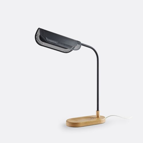 Lampada Da Tavolo Orientabile, Metallo Ferro E Rovere, Opia - la redoute interieurs - Modalova