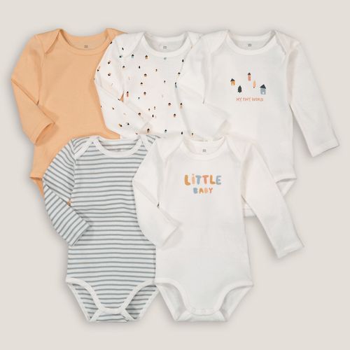 Confezione da 5 body a maniche lunghe - LA REDOUTE COLLECTIONS - Modalova