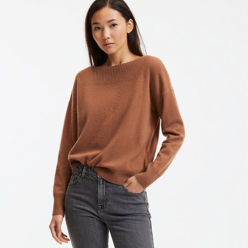 Maglione Con Scollo A Barchetta In Fine Maglia Cachemire Donna Taglie S - la redoute collections - Modalova