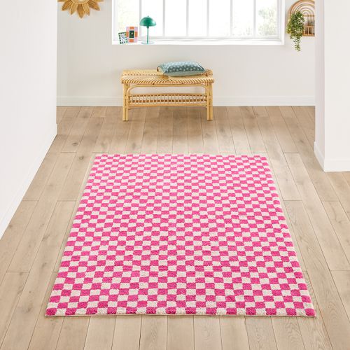 Tappeto 100% Cotone Octobre Rose Taglie 160 x 230 cm - la redoute interieurs - Modalova