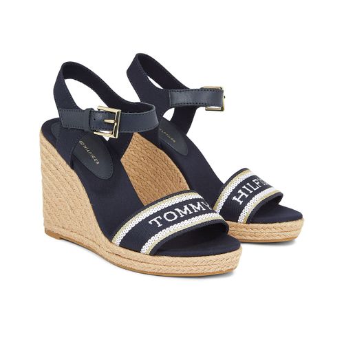 Sandali Con Zeppa Webbing Donna Taglie 36 - tommy hilfiger - Modalova