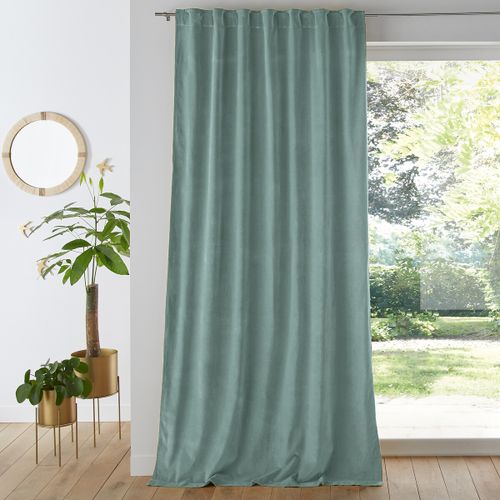 Tenda In Velluto Finitura Con Patte Nascoste, Velvet Taglie 180 x 135 cm - la redoute interieurs - Modalova