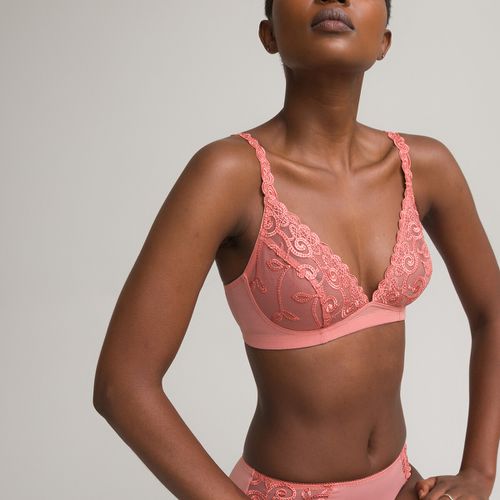 Reggiseno A Triangolo Senza Ferretti In Tulle Ricamato Donna Taglie 3 A - la redoute collections - Modalova