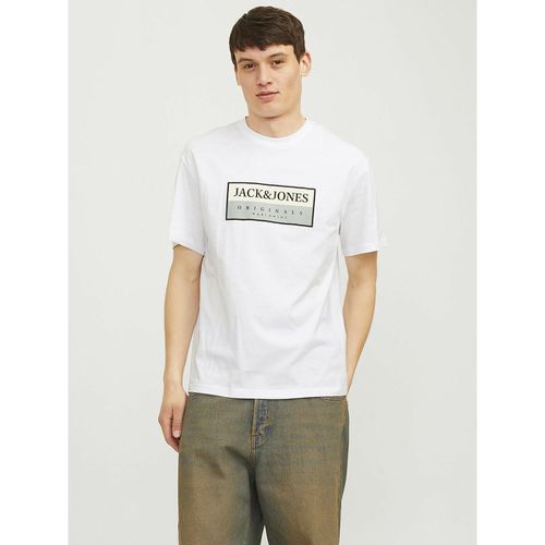 T-shirt Ampia Girocollo Con Logo Uomo Taglie L - jack & jones - Modalova