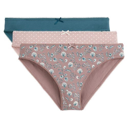 Confezione da 3 slip in cotone elasticizzato - LA REDOUTE COLLECTIONS - Modalova