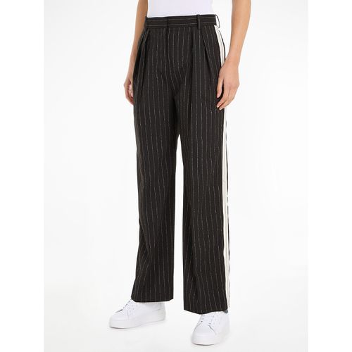 Pantaloni A Righe Dritte Casual Donna Taglie 36 (FR) - 40 (IT) - tommy hilfiger - Modalova