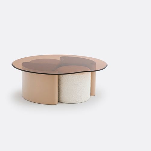 Tavolo Basso Con 2 Pouf, Poglio - la redoute interieurs - Modalova