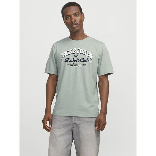 T-shirt dritta con logo - JACK & JONES - Modalova