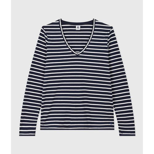 T-shirt Le Droit, Maniche Lunghe, Scollo A V In Jersey - petit bateau - Modalova